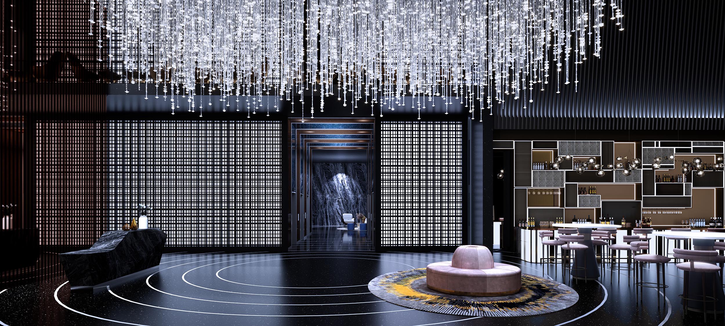 Orion Residence double-height grand lobby