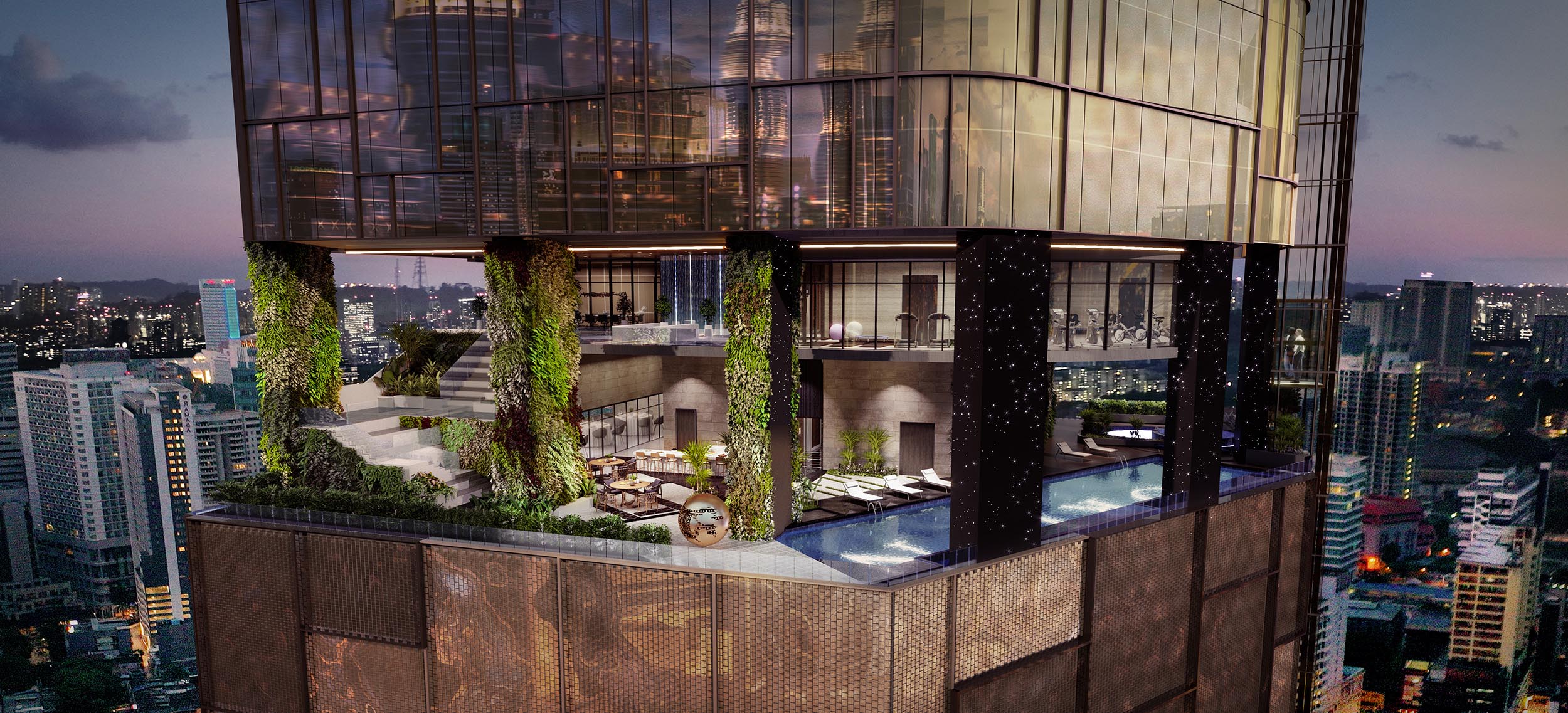 Orion Residence landscaped pool deck and facilities