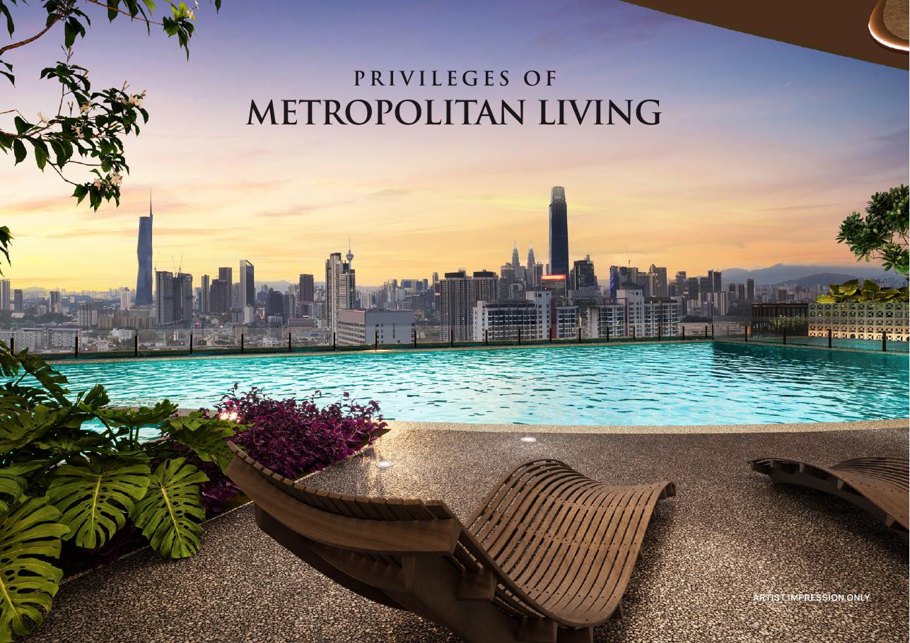 Alderwood Residence sky pool overlooking the Kuala Lumpur skyline