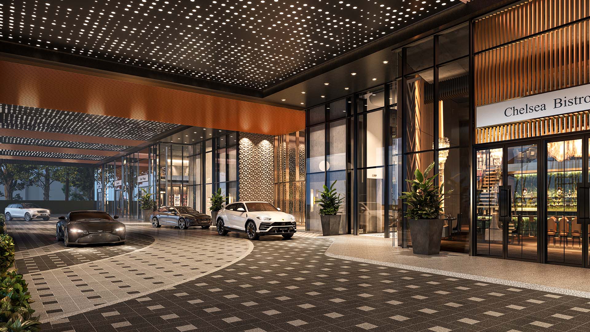 Armani Hallson KLCC covered drop-off