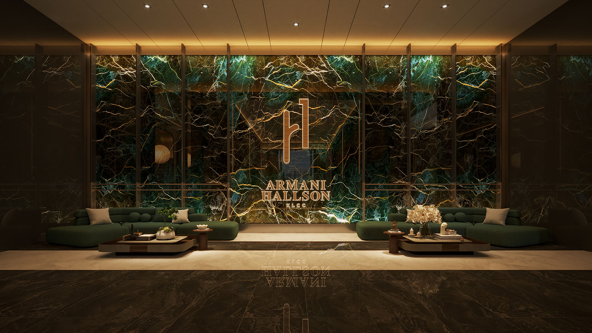 Armani Hallson KLCC branded resident lounge