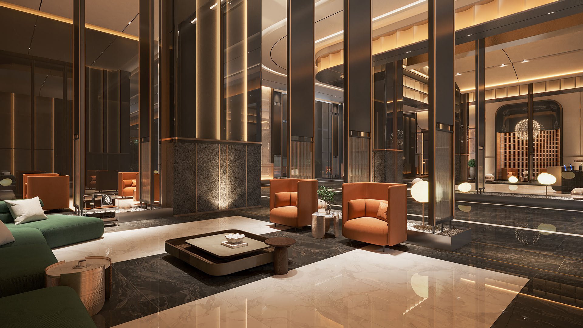 Armani Hallson KLCC luxury lounge interior