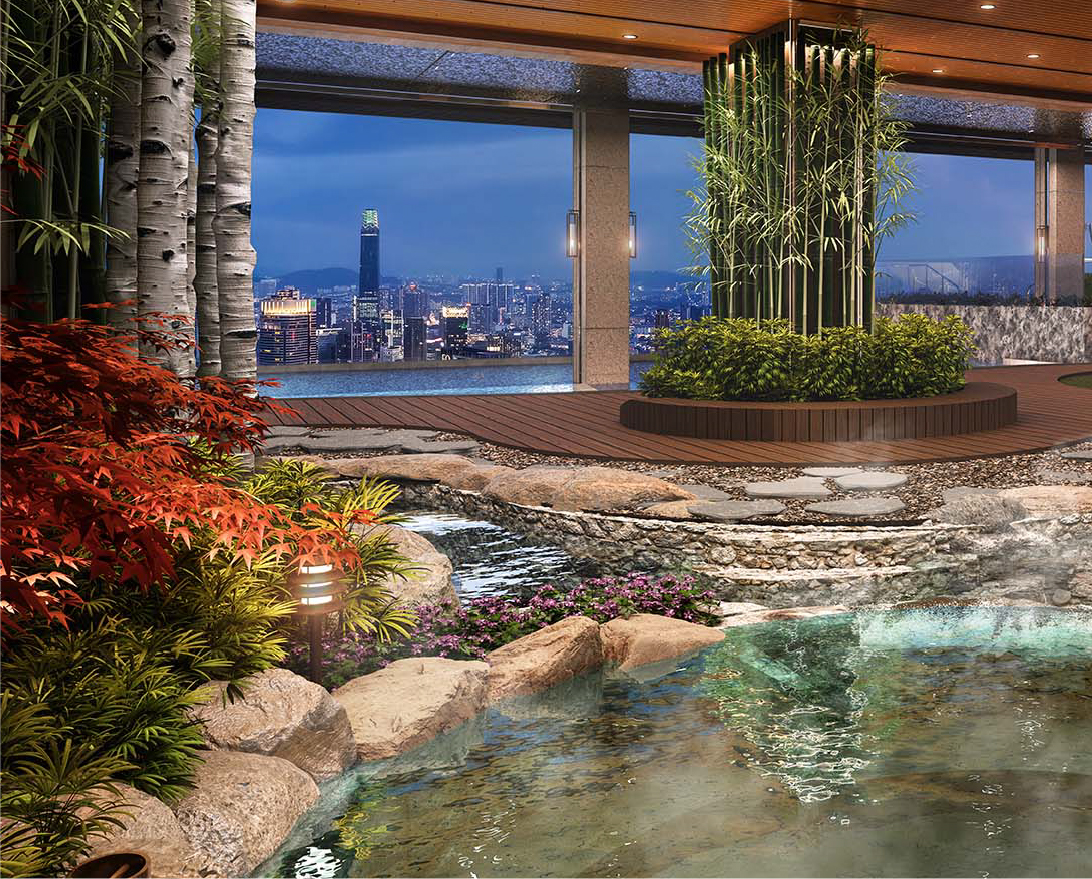 Armani Hallson KLCC rooftop landscape and skyline view