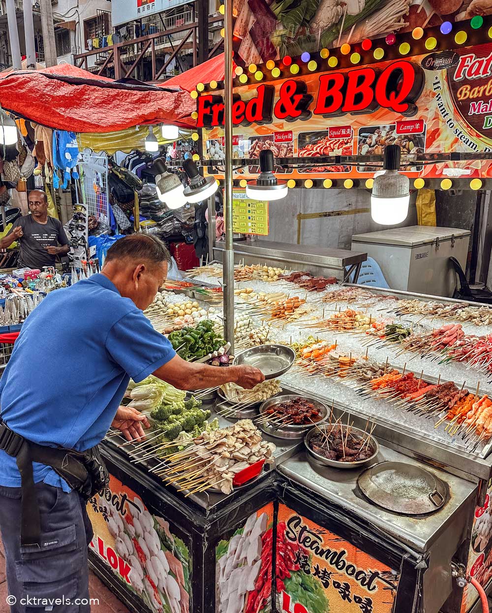 Street food stall at Jalan Alor in Bukit Bintang Kuala Lumpur