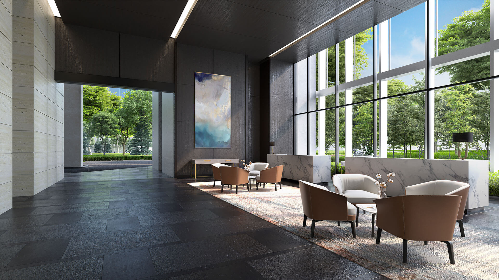 The Conlay entrance lobby