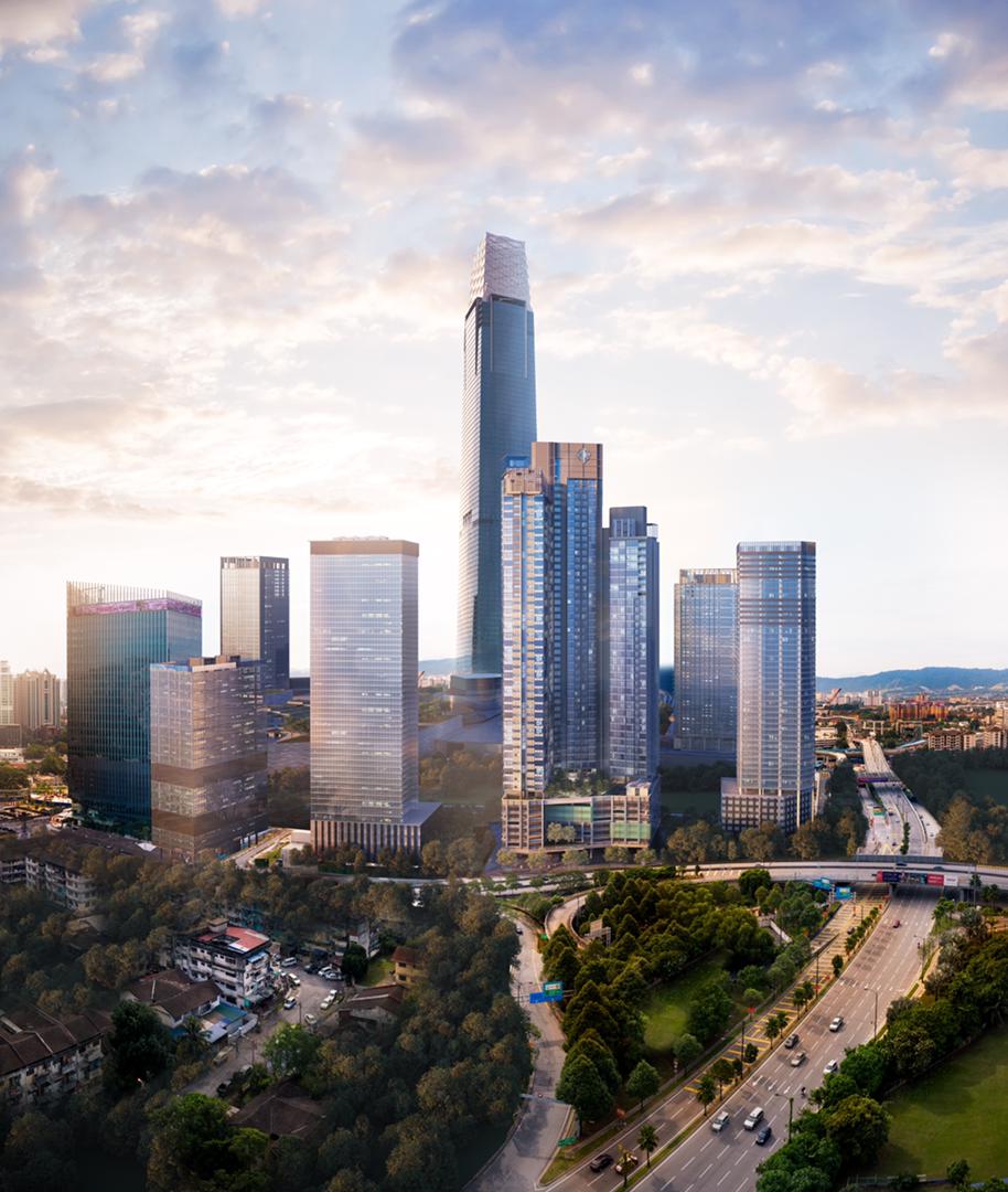 Core Residence beside The Exchange 106 and Tun Razak Exchange skyline
