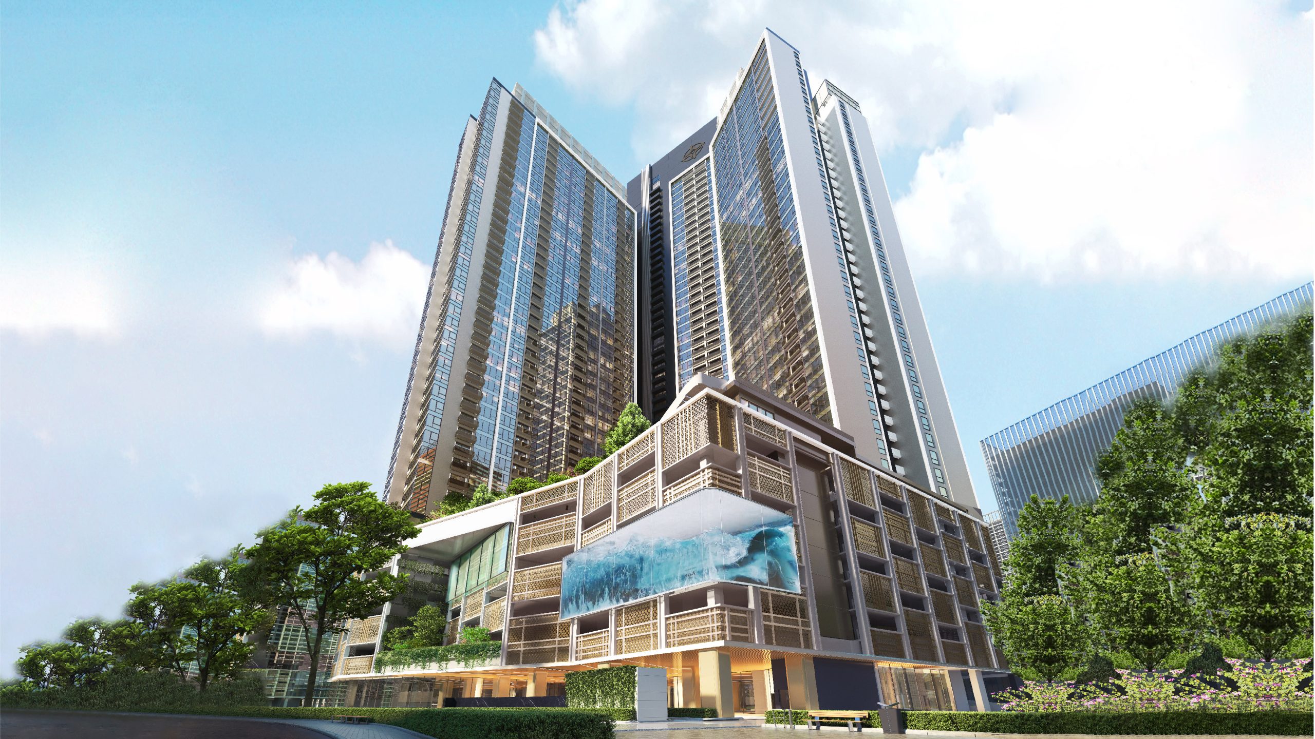 Completed Core Residence TRX tower facade