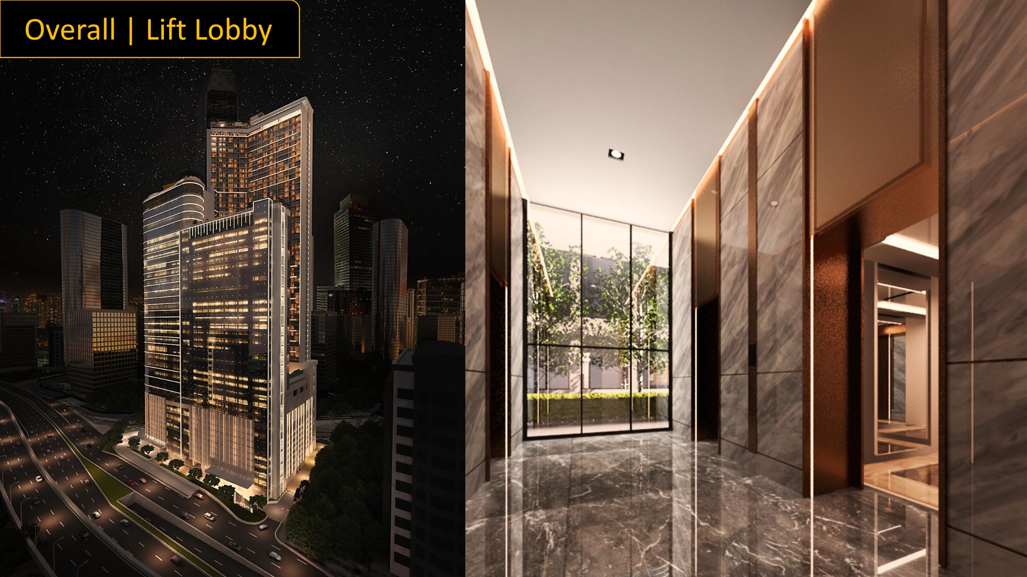 Golden Crown Residence private lobby and lift arrival