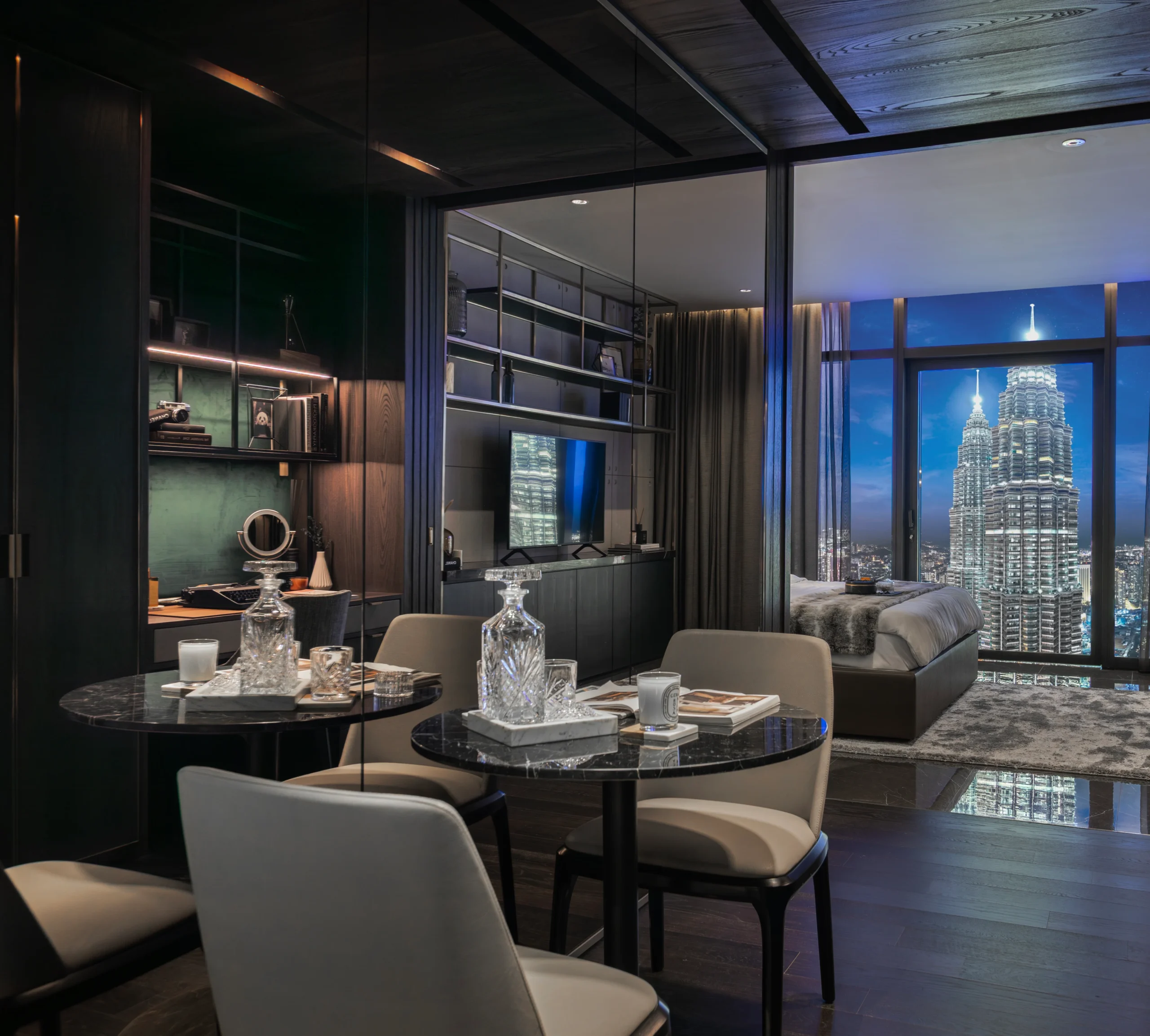 CloutHaus luxury residence interior with contemporary warm-toned finishes
