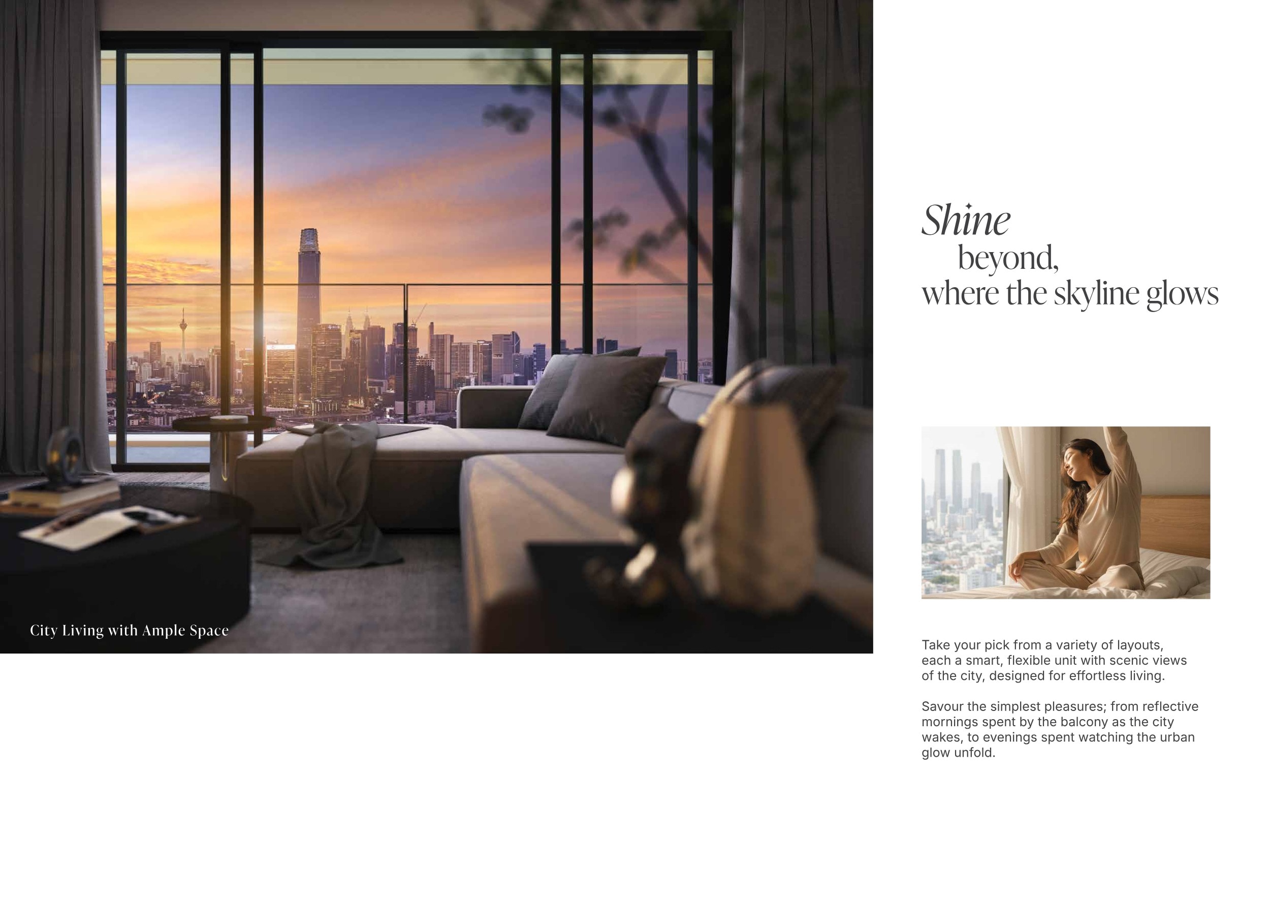 Sunway Cochrane living room with wide city view