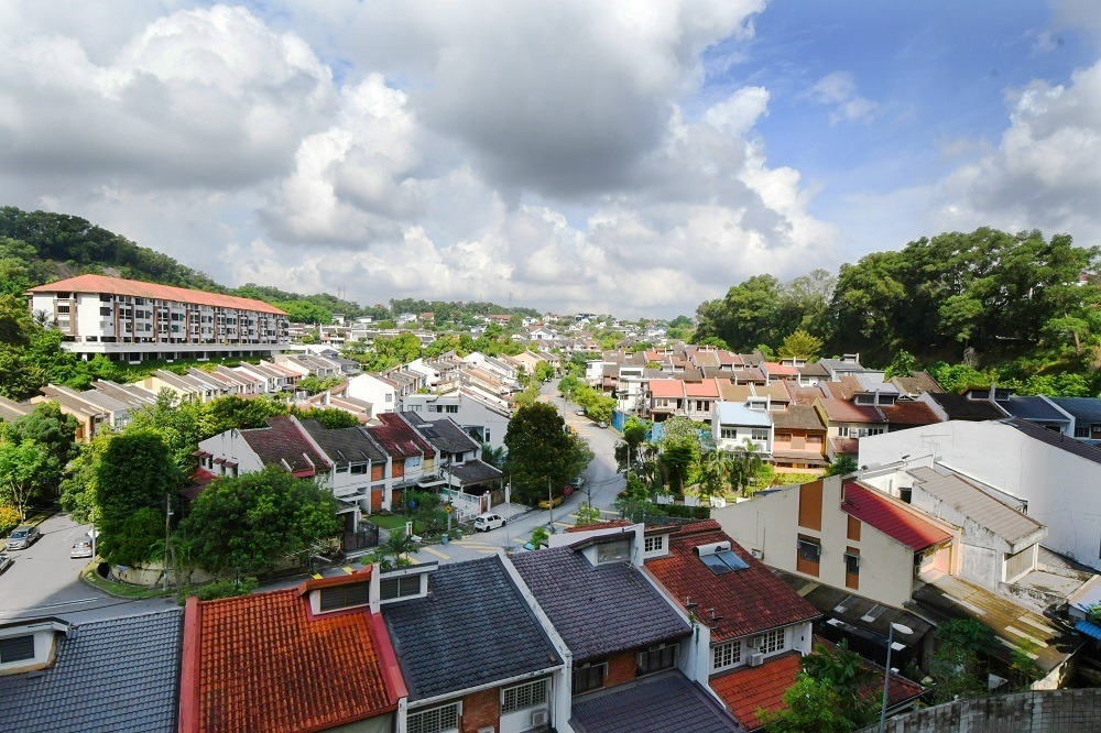 Aerial view of the leafy low-density Damansara Heights neighbourhood