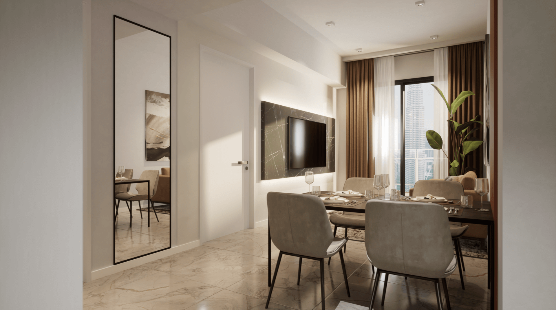 Dawn KLCC living and dining interior