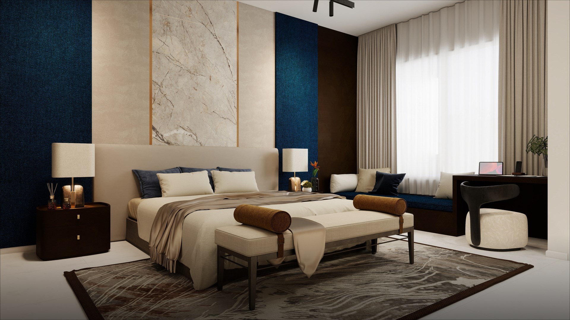 Sutera Suites fully furnished studio bedroom interior