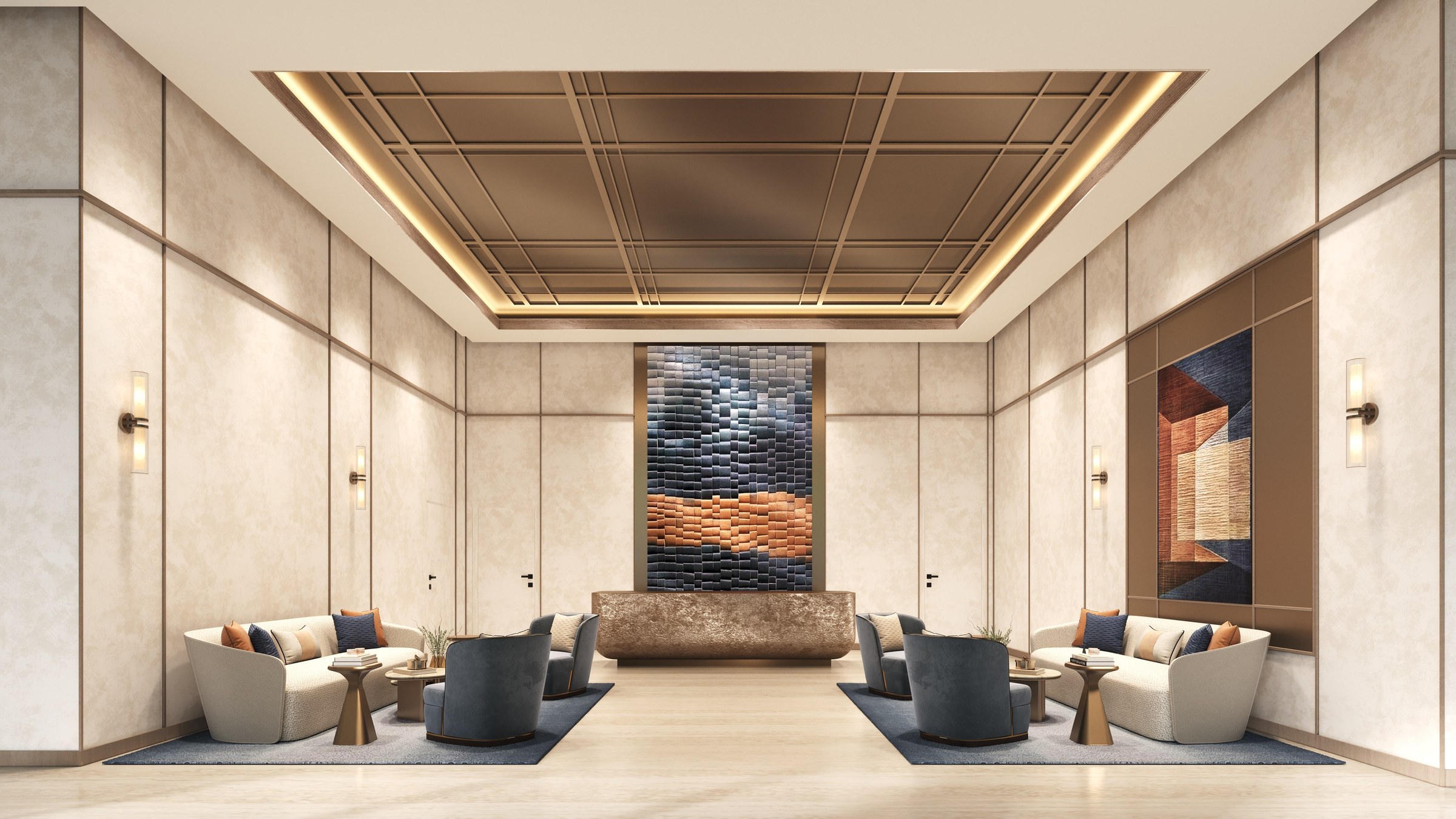 Sutera Suites contemporary lobby interior